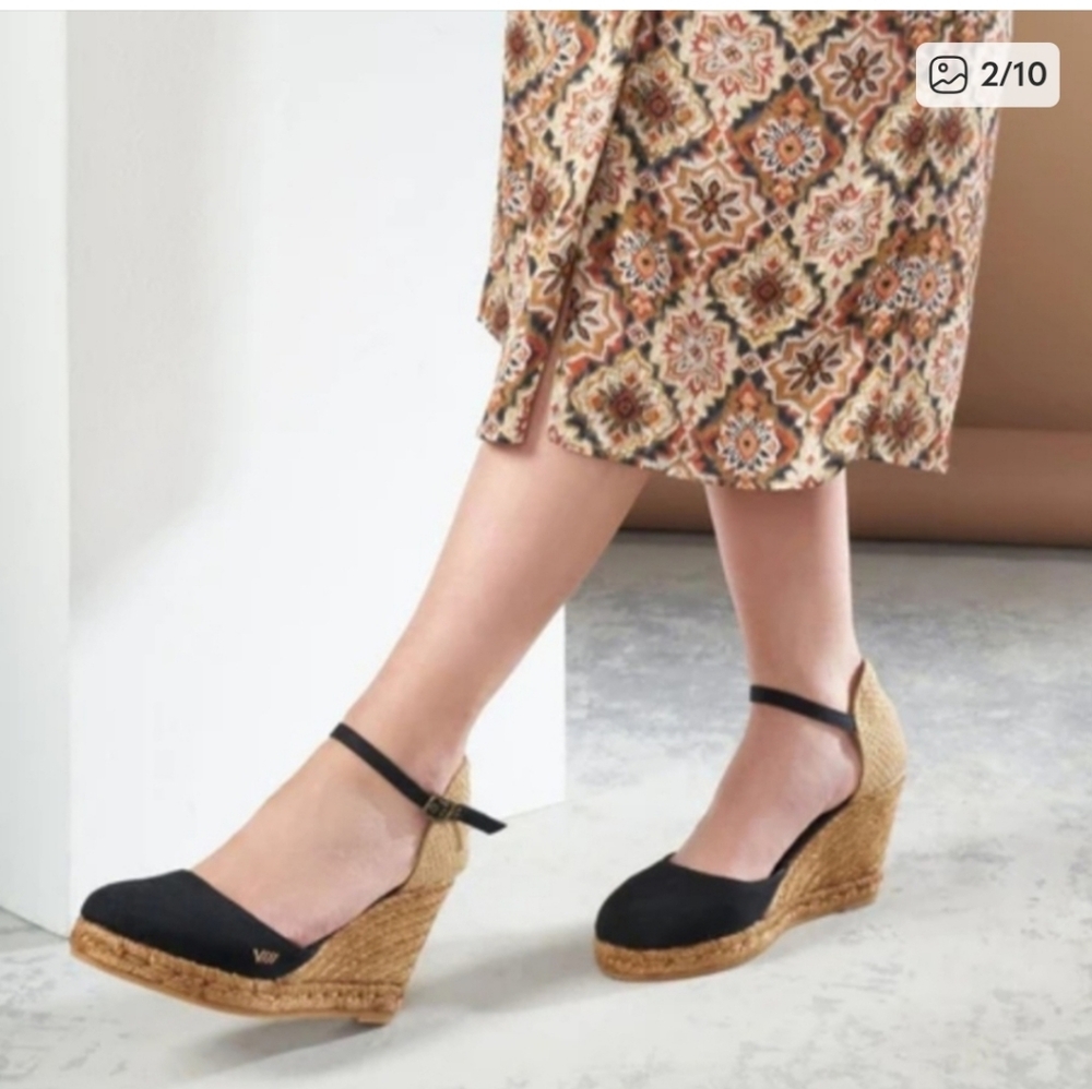 Viscata Satuna Limited Edition Canvas Espadrille Wedges Shoes 42